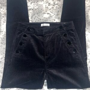 LOFT Black Velvet Trousers